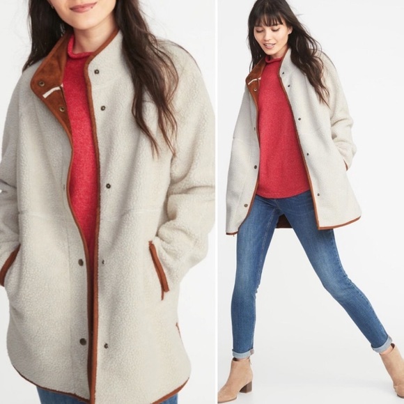 Women’s Sherpa & Suede Old Navy Jacket - Picture 11 of 11